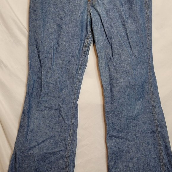 Levis Orange Tab Bell Bottoms 696 Light Weight 1975 Talon Zipper 12 Button - Picture 3 of 14
